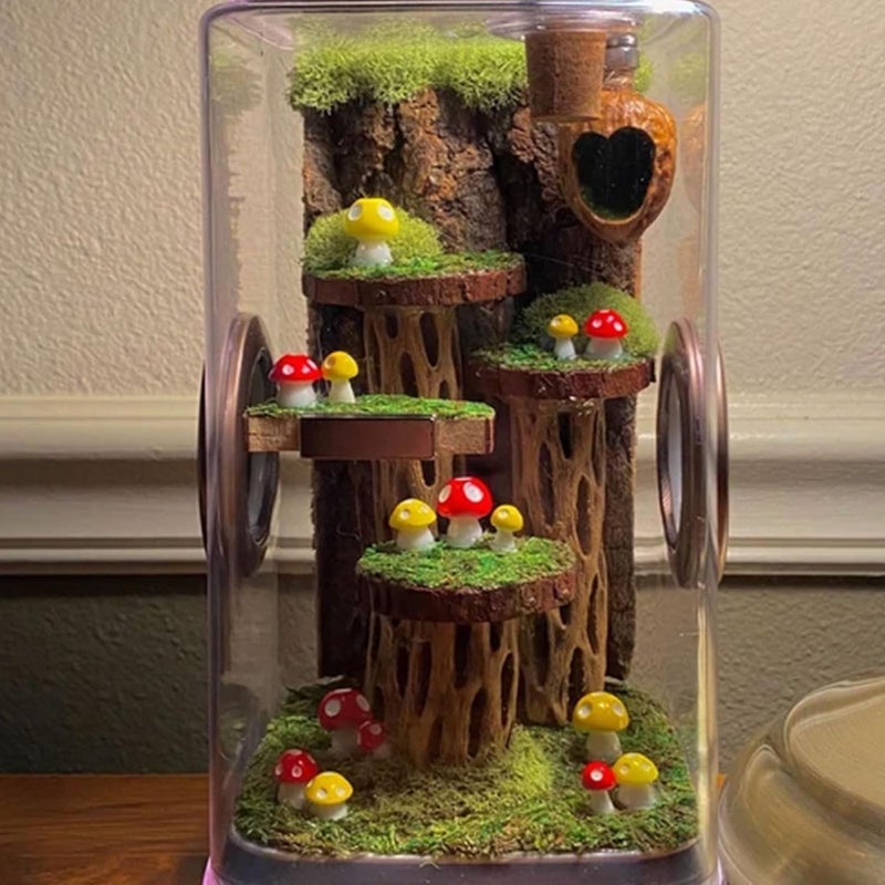 Daerky Walnut Skin Spider Shelter - Magnetic Jumping Spider Habitat, Handmade Enclosure - Image 4